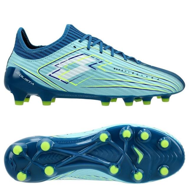 Lotto Solista 200 Vii Fg - Blue/white - Grass (Fg), size 47 on Productcaster.