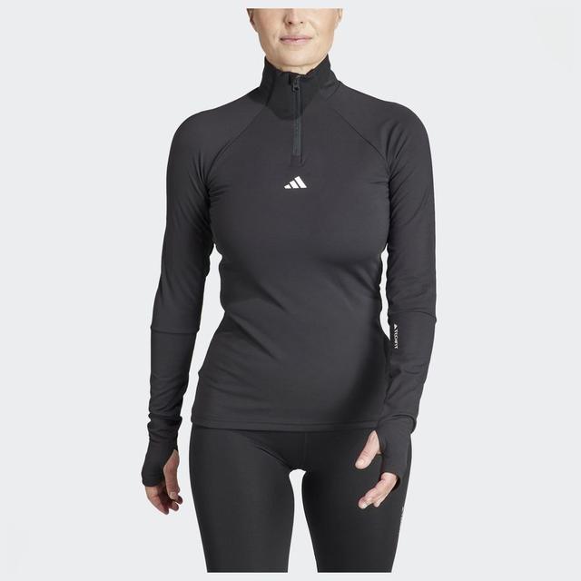 adidas Techfit COLD.RDY 1/4 Zip Long Sleeve træningsoverdel, størrelse X-Small on Productcaster.