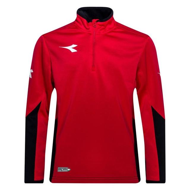 Diadora Training Shirt Equipo 1/2 Zip - Red/black Kids, size 164 cm on Productcaster.