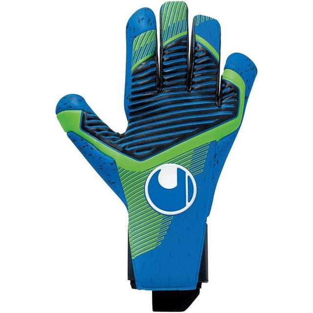 Uhlsport Goalkeeper Gloves Aquagrip Hn - Pacific Blue/fluo Green/white, size 10½ on Productcaster.