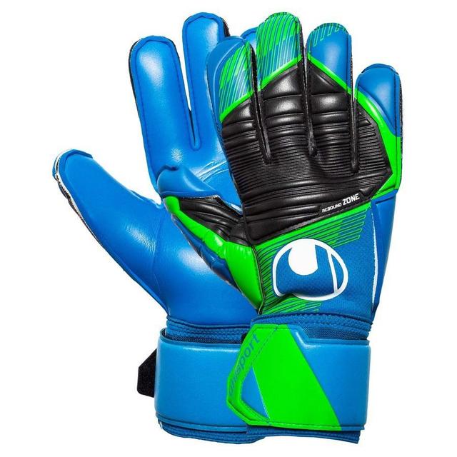 Uhlsport Goalkeeper Gloves Aquasoft - Pacific Blue/fluo Green/white, size 10½ on Productcaster.