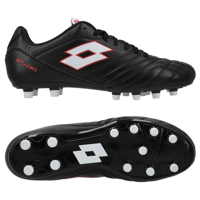 Lotto Stadio 300 Iii Fg - Black/white/red, size 38½ on Productcaster.