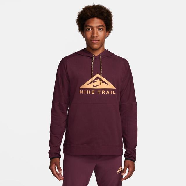 Nike Hoodie Dri-fit Trail Magic Hour - Night Maroon/black/melon Tint, size X-Large on Productcaster.