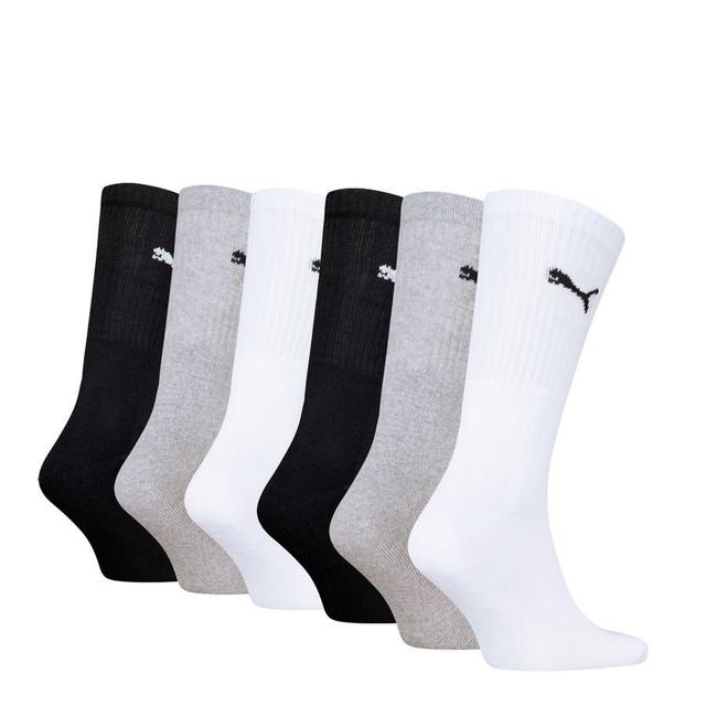 PUMA Socks Crew 6-pack - Black/white/grey, size 43-46 on Productcaster.