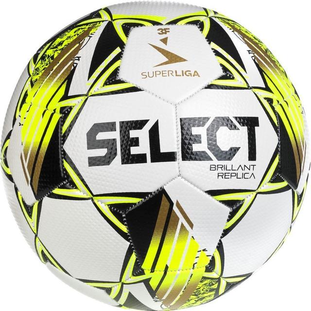 Select Football Brillant Replica V24 3f Superliga - White/yellow, size Ball SZ. 5 on Productcaster.