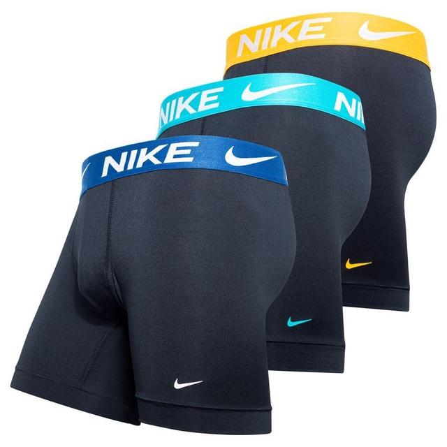 Nike Boxer Shorts 3-pack - Black/court Blue/turquoise/yellow, size ['Large'] on Productcaster.