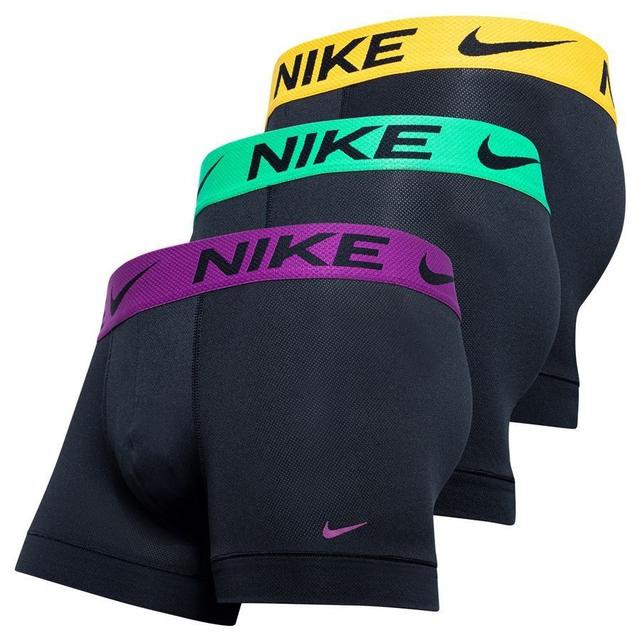 Nike Trunks Dri-fit 3-pack - Black/purple/shock Green/yellow, size X-Small on Productcaster.