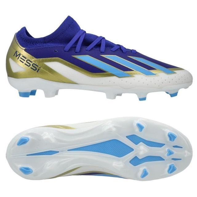 adidas X Crazyfast Messi League Fg Spark Gen10s - Lucid Blue/blue Burst/footwear White Kids - Grass (Fg), size 38⅔ on Productcaster.