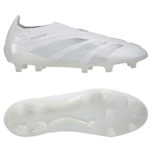 adidas Predator Elite Laceless FG Pearlized - Hvit/Sølv - ['Gress (FG)'], størrelse ['46 ⅔ on Productcaster.