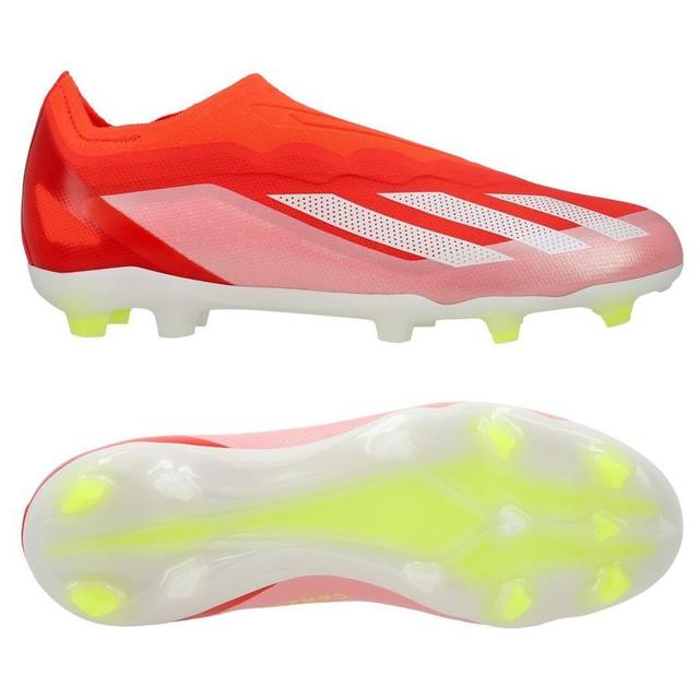 adidas X Crazyfast Elite Laceless Fg Energy Citrus - Solar Red/footwear White/solar Yellow Kids, size 30 on Productcaster.