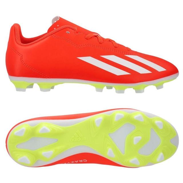 adidas X Crazyfast Club FxG Energy Citrus - Rød/Hvid/Gul Børn, størrelse 35½ on Productcaster.