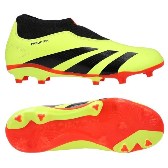 adidas Predator League Laceless Fg Energy Citrus - Solar Yellow/core Black/solar Red Kids, size 28 on Productcaster.