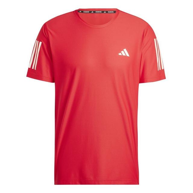 adidas T-shirt Running Own The Run - Rouge, pointure Medium on Productcaster.