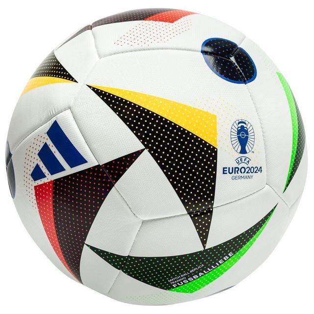 adidas Football Fussballliebe Training Euro 2024 - White/black/glow Blue, size Ball SZ. 5 on Productcaster.