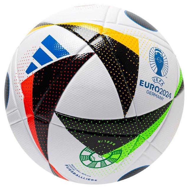 adidas Football Fussballliebe League Euro 2024 - White/black/glow Blue, size Ball SZ. 4 on Productcaster.