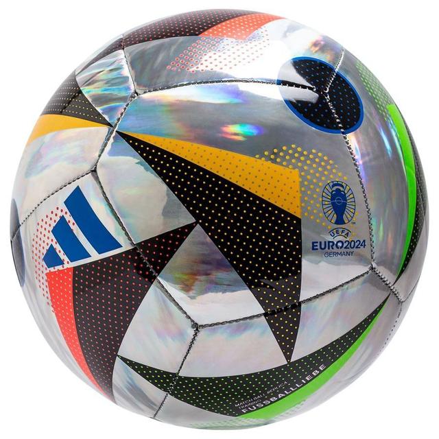 adidas Football Fussballliebe Training Foil Euro 2024 - Silver Metallic/black/glow Blue, size Ball SZ. 5 on Productcaster.