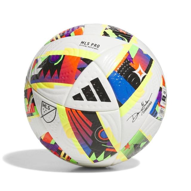 adidas Football Pro Mls Match Ball - White/black/multicolor, size Ball SZ. 5 on Productcaster.