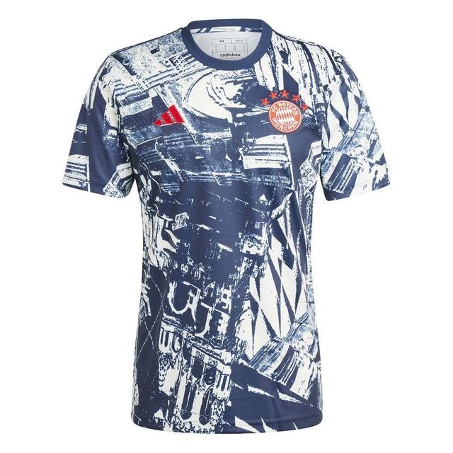 Bayern München Tränings T-Shirt Pre Match - Navy/Vit - adidas, storlek X-Large on Productcaster.