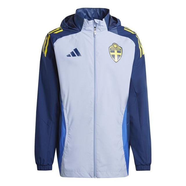 Sweden Training Jacket Tiro 24 All Weather - Chalk Blue/team Navy - , size Medium on Productcaster.