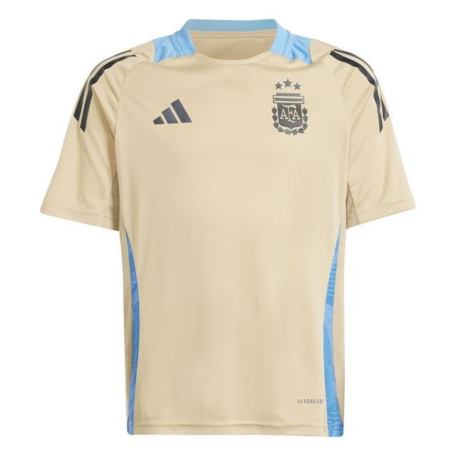 Argentina Trænings T-Shirt Tiro 24 Copa America 2024 - Beige Børn - adidas, størrelse 128 cm on Productcaster.