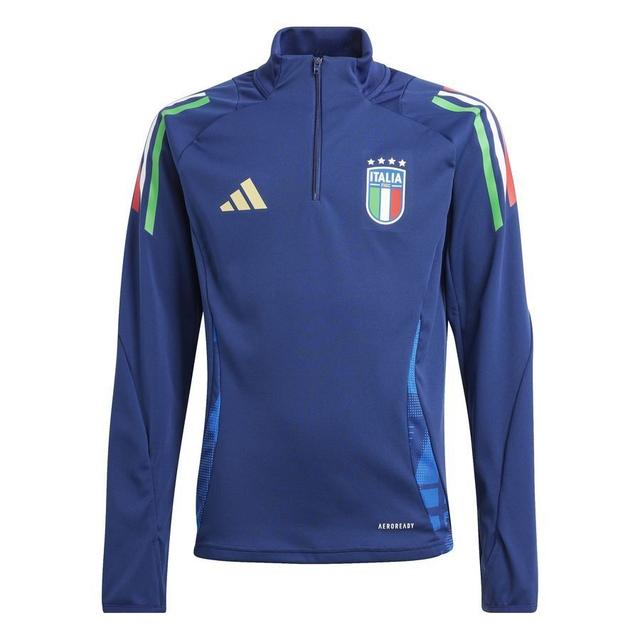 Italien Trainingsshirt Tiro 24 Euro 2024 - Blau Kinder - adidas, Größe 176 cm on Productcaster.