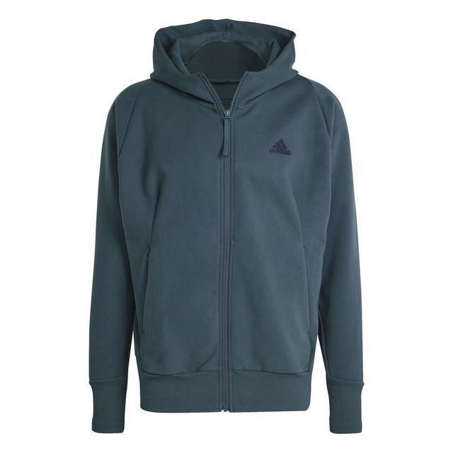 adidas Hoodie Z.N.E. Winterized Full Zip - Legend Ivy, size X-Small on Productcaster.