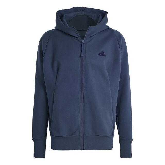 adidas Hoodie Z.N.E. Winterized Full Zip - Legend Ink, size Small on Productcaster.