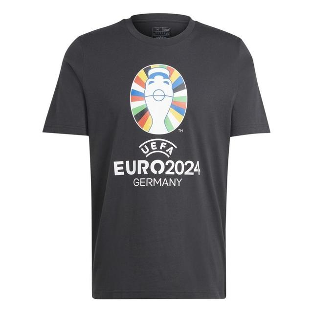 adidas T-shirt Euro 2024 Emblem - Schwarz, Größe X-Large on Productcaster.