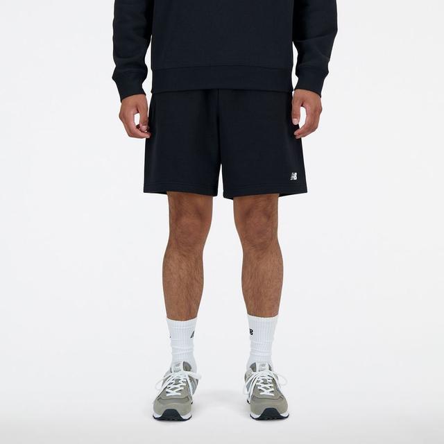 New Balance Shorts French Terry 7'' - Black, size Medium on Productcaster.