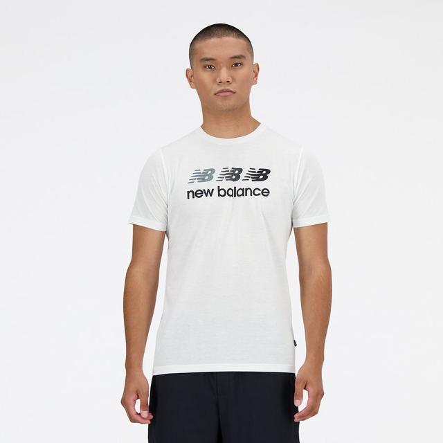 New Balance Running T-shirt Heathertech - White, size Large on Productcaster.