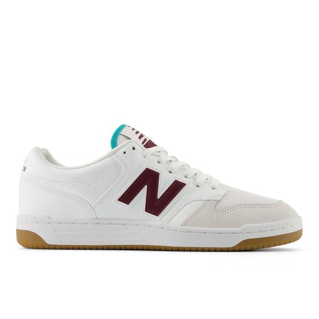 New Balance Sneaker 480 - White/bordeaux, size 42½ on Productcaster.