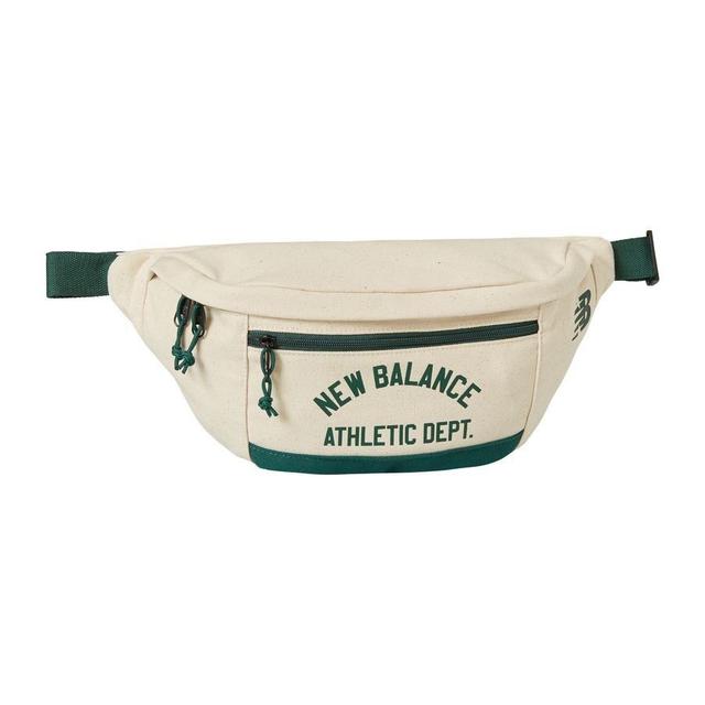 New Balance Waistpack Canvas - Linen/green, size One Size on Productcaster.