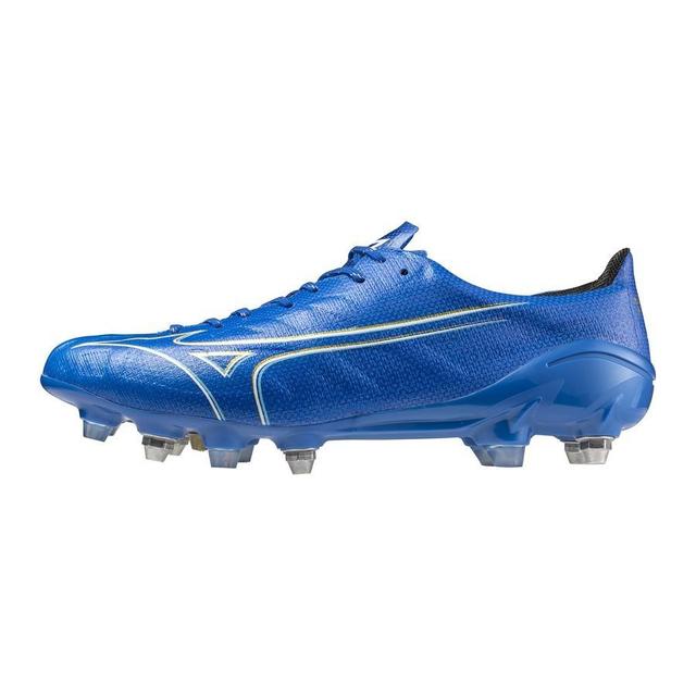 Mizuno Alpha Made in Japan SG Mugen - Blå/Hvid/Guld - Soft Ground (SG), størrelse 40½ on Productcaster.