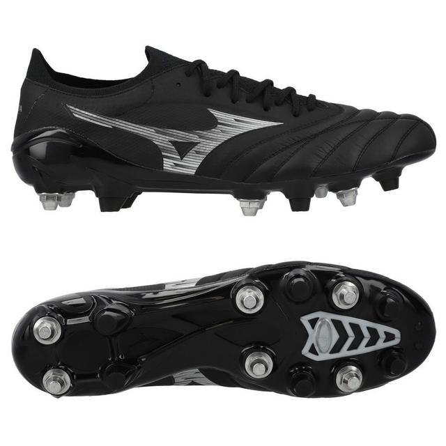 Mizuno Morelia Neo Iv Beta Elite Sg Unlimited Black - Black/galaxy Silver/black - Soft Ground (Sg), size 42½ on Productcaster.