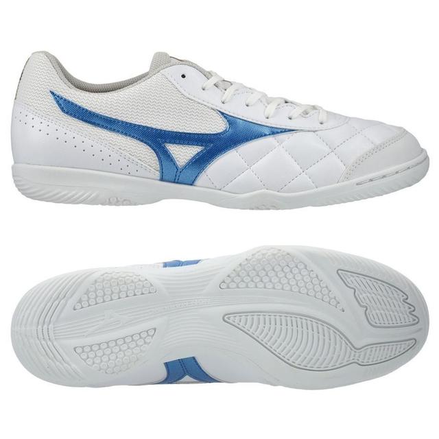 Mizuno Morelia Sala Club In Mugen - White/laser Blue - Indoor (Ic), size 46 on Productcaster.