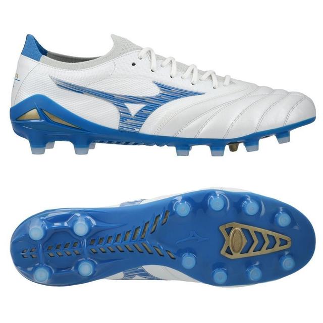 Mizuno Morelia Neo Iv Beta Made In Japan Fg/ag Mugen - White/laser Blue, size 36½ on Productcaster.