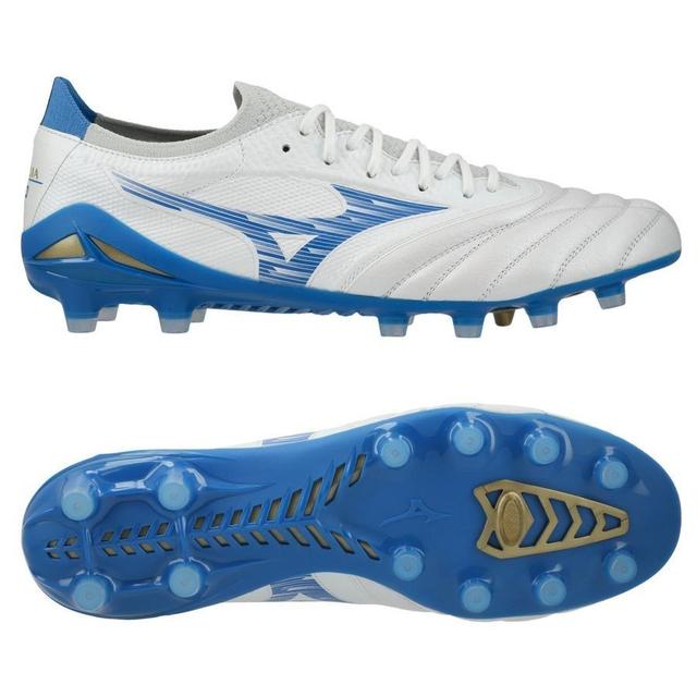 Mizuno Morelia Neo Iv Beta Elite Fg/ag Mugen - White/laser Blue, size 41 on Productcaster.