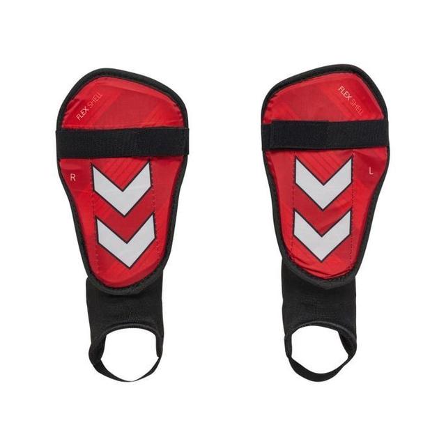 Hummel Shin Pads Flex Shell - Red/black, size X-Small on Productcaster.