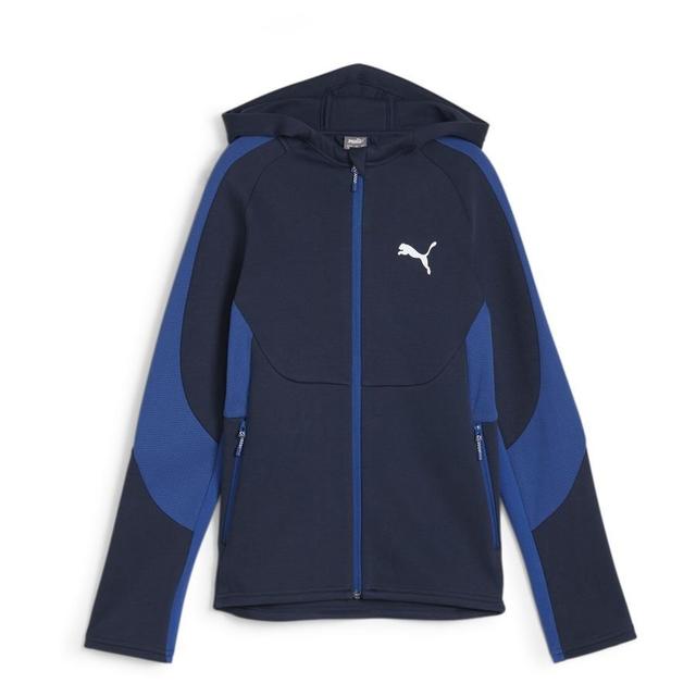 PUMA Hoodie Evostripe Full Zip - Navy Kids, size 164 cm on Productcaster.