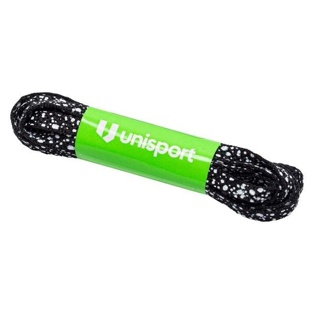 Unisport Shoe Laces Speckled 110x0,5cm 1-pak - Black/white, size Black & White on Productcaster.