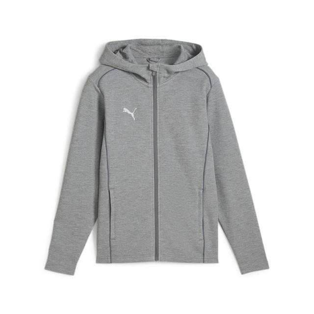 PUMA Hoodie Teamfinal Casuals Full Zip - Medium Grey Heather/PUMA Silver, size Large on Productcaster.