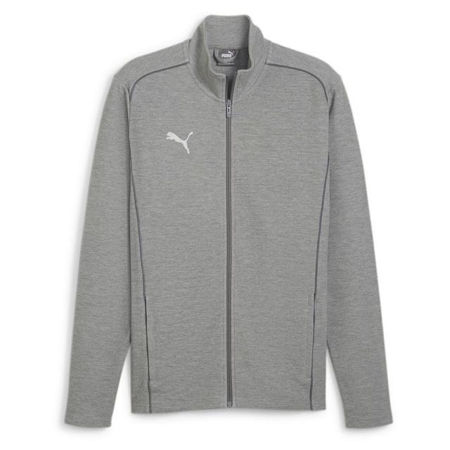 PUMA Hoodie Teamfinal Casuals Full Zip - Medium Grey Heather/PUMA Silver, size Small on Productcaster.