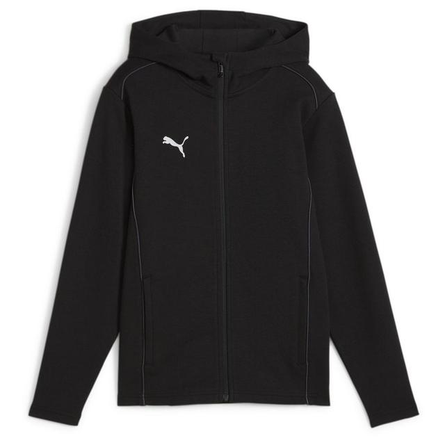 PUMA Hoodie Teamfinal Casuals Full Zip - PUMA Black/PUMA Silver Kids, size M/152 cm on Productcaster.