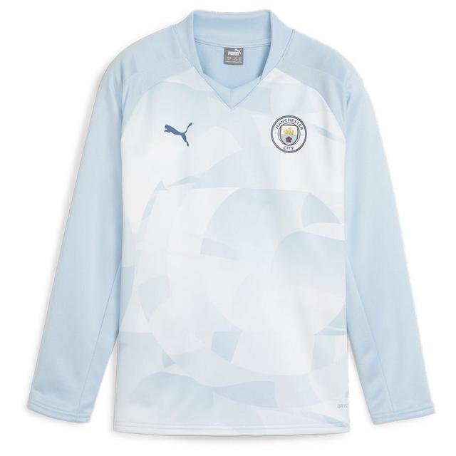 Manchester City Sweatshirt Pre Match - Silver Sky/blue Long Sleeves Kids - , size L/164 cm on Productcaster.