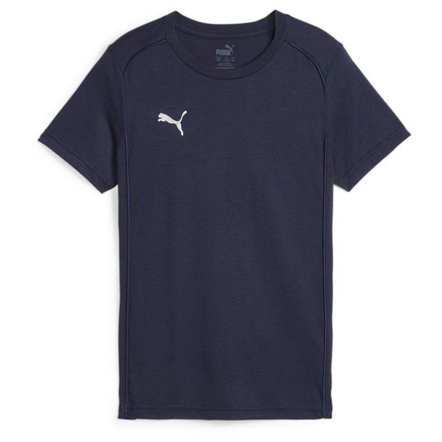 Teamfinal Casuals Tee Jr PUMA Navy-PUMA Silver, size ['L/164 cm'] on Productcaster.