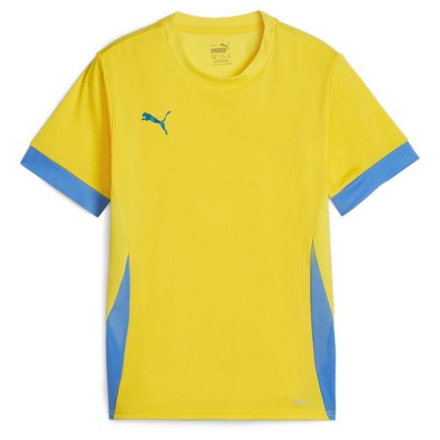 PUMA Training T-shirt Teamgoal - Yellow/electric Blue Lemonade Kids, size M/152 cm on Productcaster.