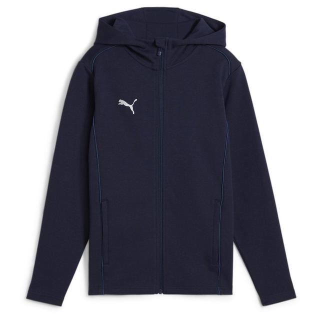 PUMA Hoodie Teamfinal Casuals Full Zip - Navy/PUMA Silver Kids, size XL/176 cm on Productcaster.