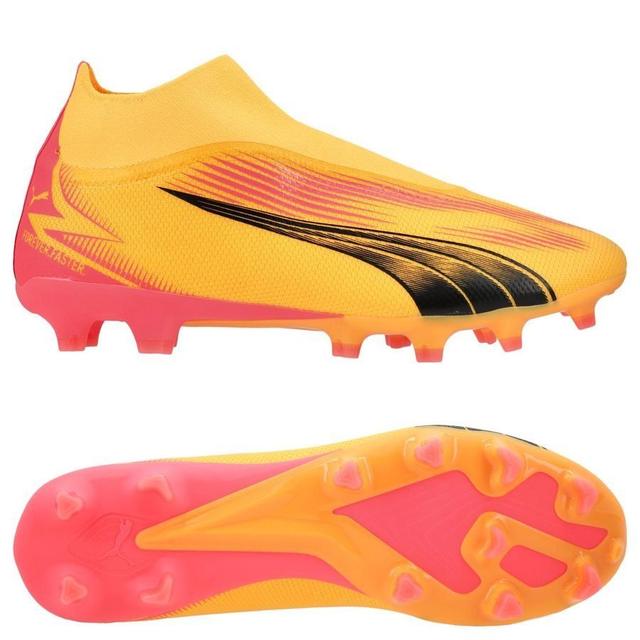 PUMA Ultra Match + Laceless FG/AG Forever Faster - Sun Stream/PUMA Black/Sunset Glow, size 46½ on Productcaster.