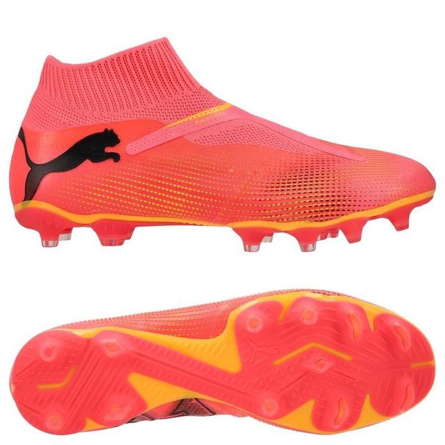 PUMA Future 7 Match + Laceless FG/AG Forever Faster - Sunset Glow/PUMA Black/Sun Stream, size 42½ on Productcaster.