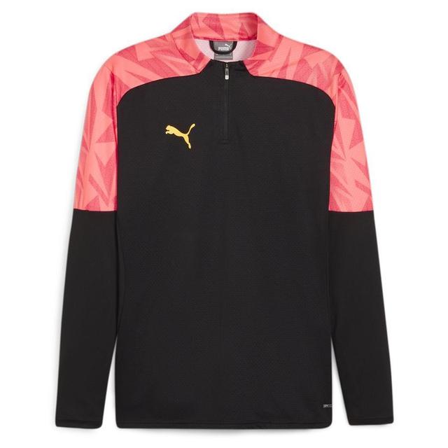 PUMA Training Shirt Individualfinal 1/4 Zip Forever Faster - PUMA Black/sunset Glow, size ['Medium'] on Productcaster.